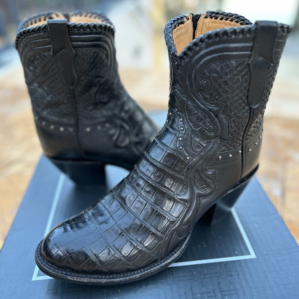 Lucchese Classics Women's 10 B Black Crocodile & Python Boots- WILL TAKE OFFERS